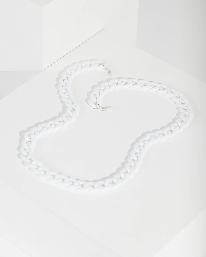 Colette by Colette Hayman White Linked Acrylic Sunglasses Chain
