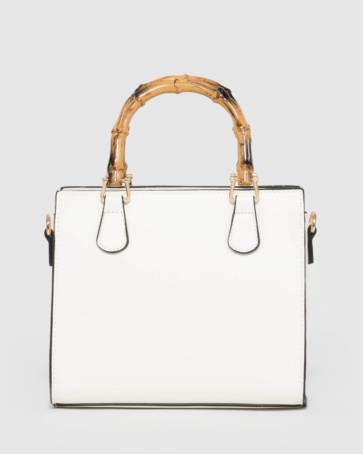 White Louella Stitch Tote Bag | Mini Bags