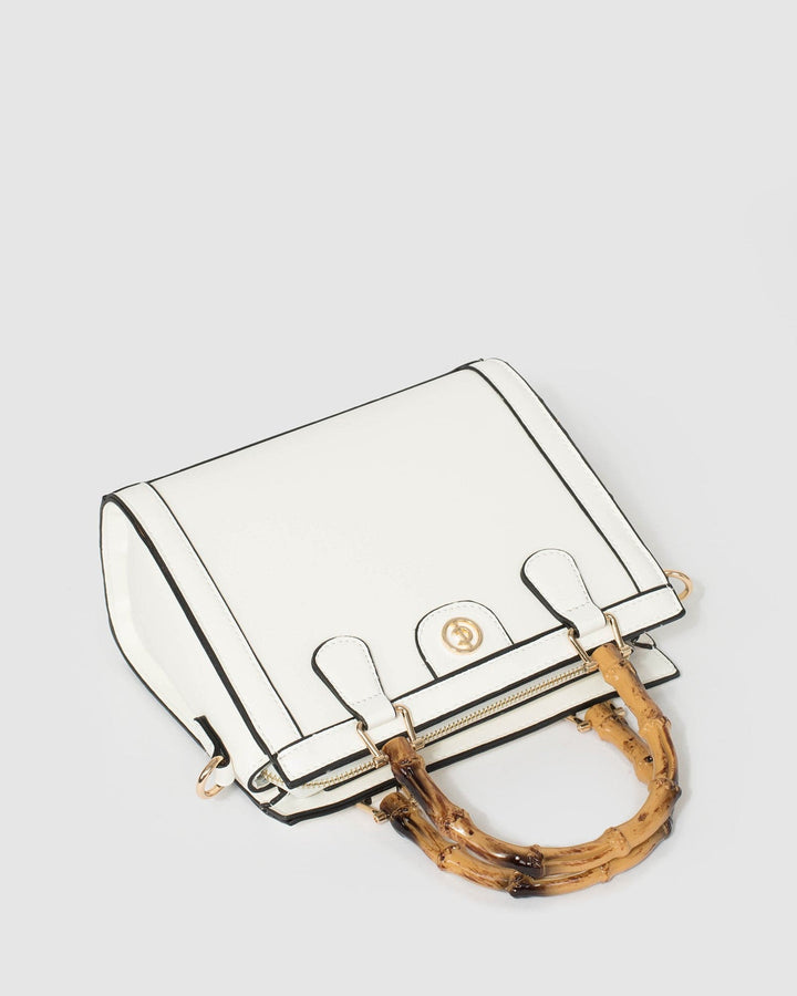 White Louella Stitch Tote Bag | Mini Bags