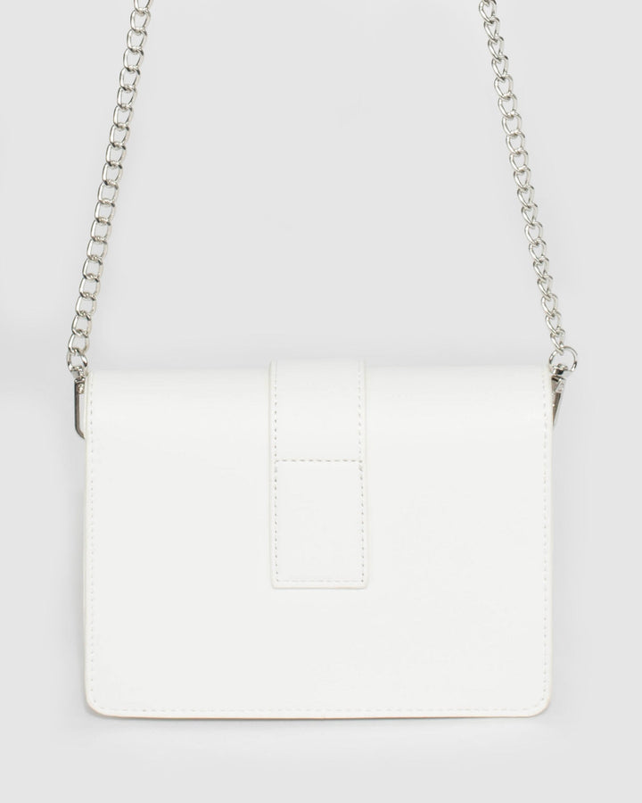 White Martha Buckle Bag | Crossbody Bags