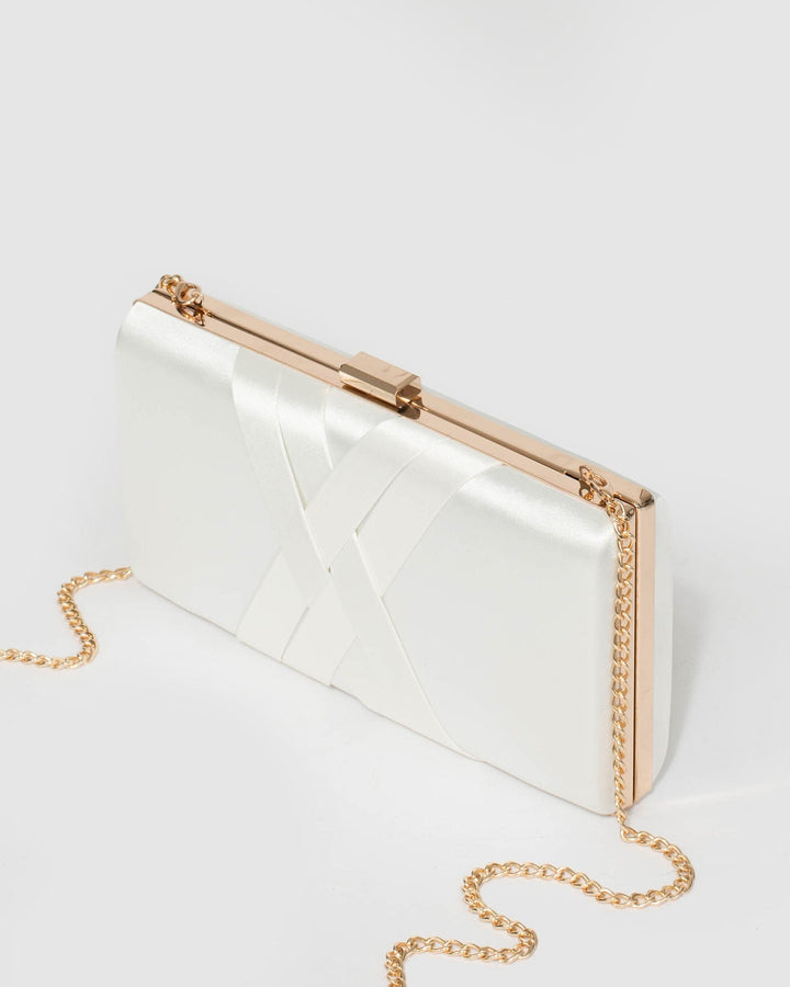 White Melanie Clutch Bag | Clutch Bags
