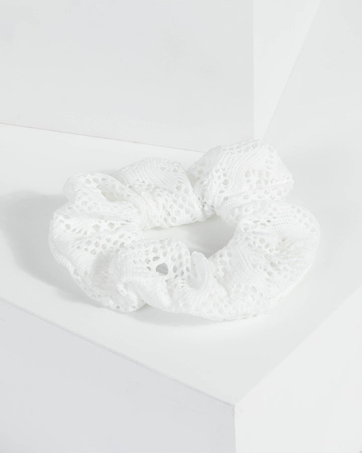 White Mesh Scrunchie | Accessories