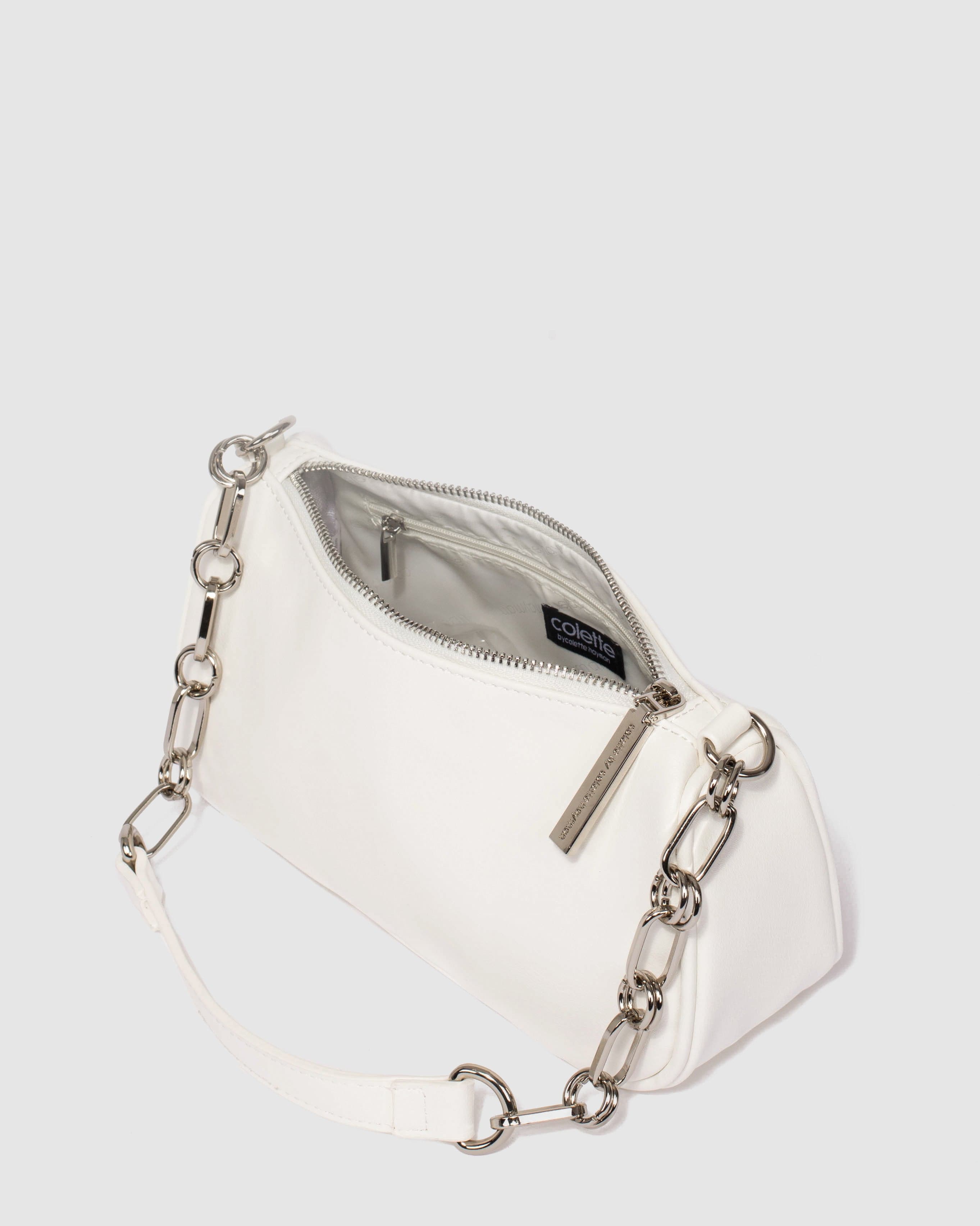 White Milena Basic Shoulder Bag Online | Colette Hayman – colette by ...