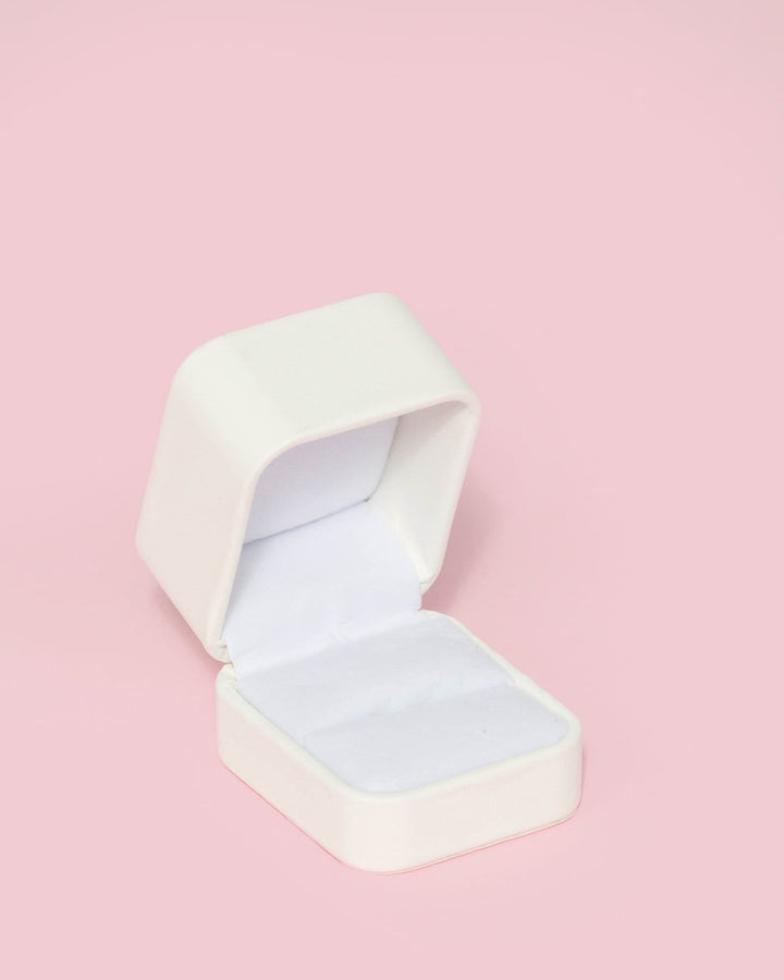 Colette by Colette Hayman White Wedding Ring Box