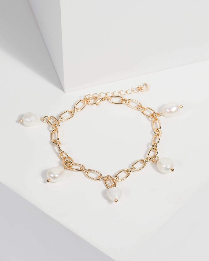 White Organic Pearl Bead Bracelet | Wristwear
