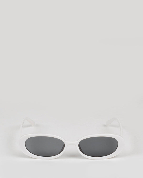 White Oval Framed Sunglasses | Sunglasses