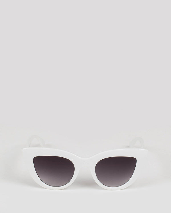White Oversize Cat Eye Sunglasses | Sunglasses
