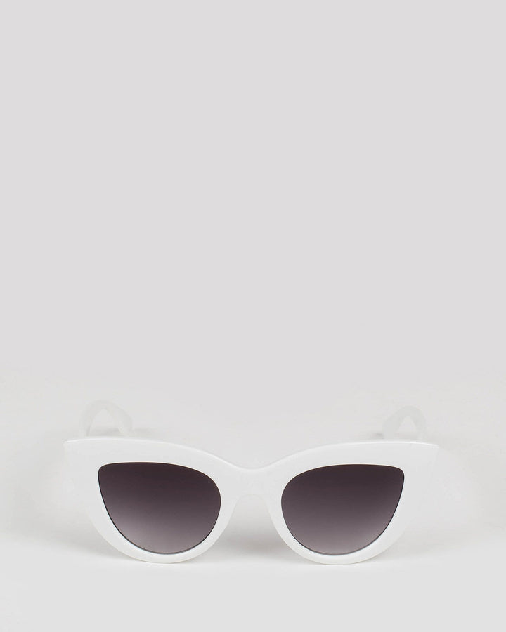 White Oversize Cat Eye Sunglasses | Sunglasses