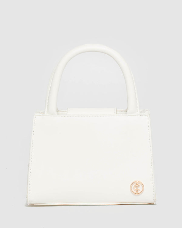White Philippa Mini Tote Bag | Mini Bags