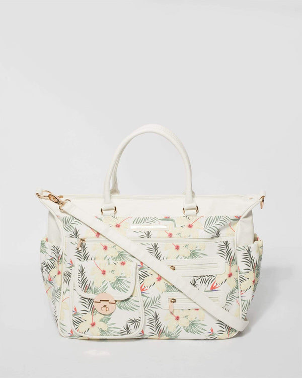 White Pocket and Zip Baby Bag | Baby Bags