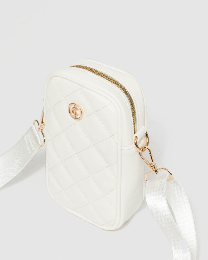 White Rubee Quilted Crossbody Bag | Crossbody Bags