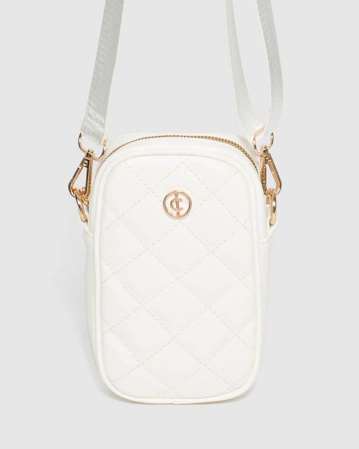 White Rubee Quilted Crossbody Bag | Crossbody Bags