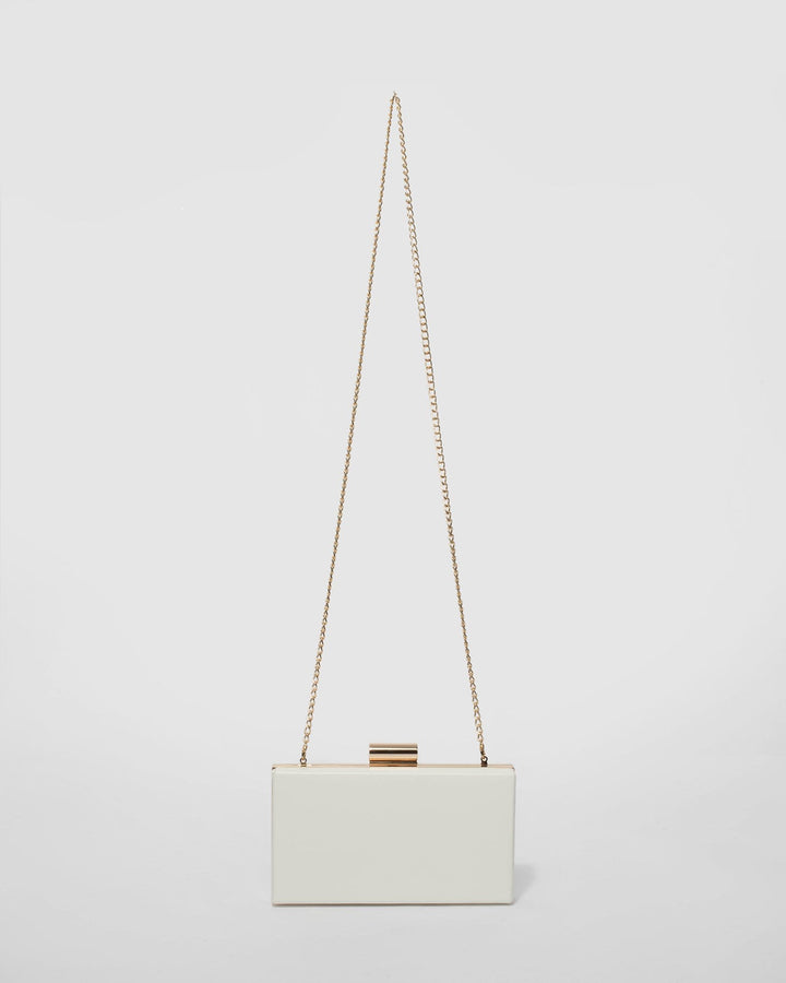 White Sally Hardcase Clutch Bag | Clutch Bags