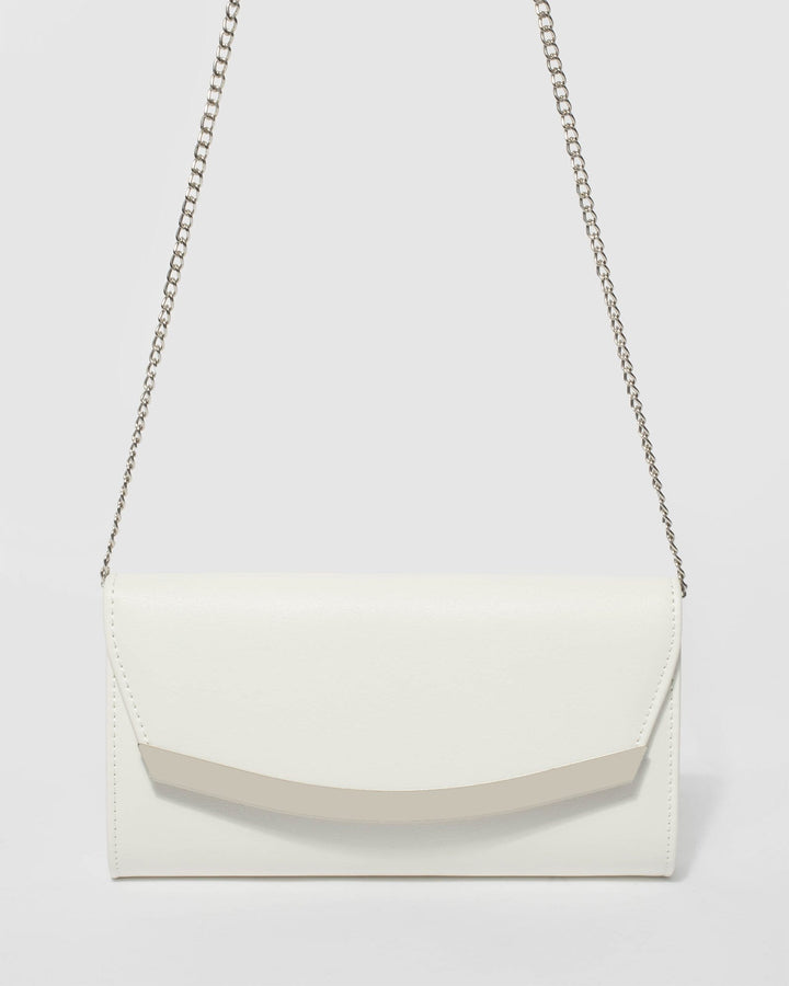 White Sammi Evening Clutch Bag | Clutch Bags