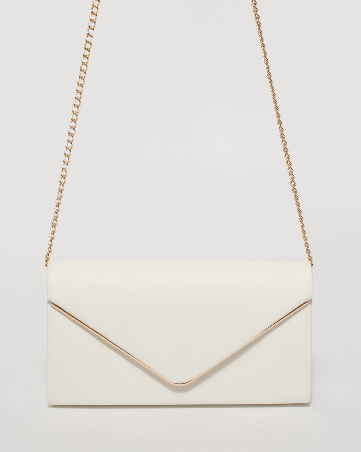White Sammie Clutch Bag | Clutch Bags