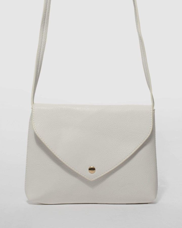 White Selena Envelope Crossbody | Crossbody Bags