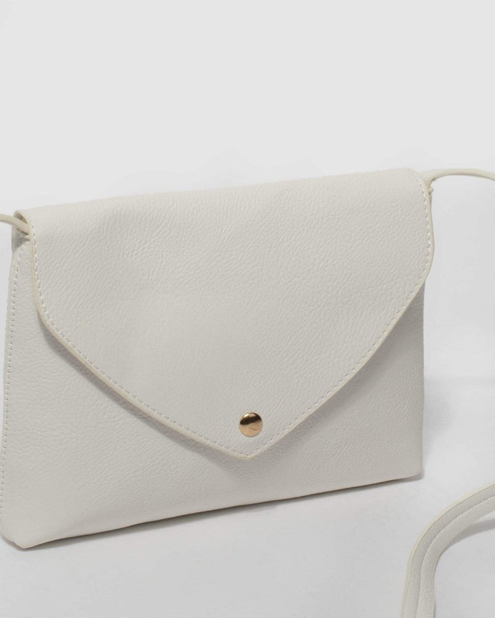White Selena Envelope Crossbody | Crossbody Bags