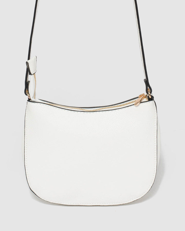 Colette by Colette Hayman White Selena Saddle Crossbody Bag