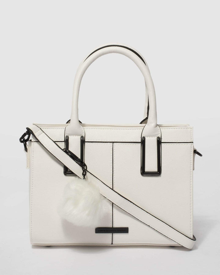 White Stef Pom Pom Mini Bag | Mini Bags