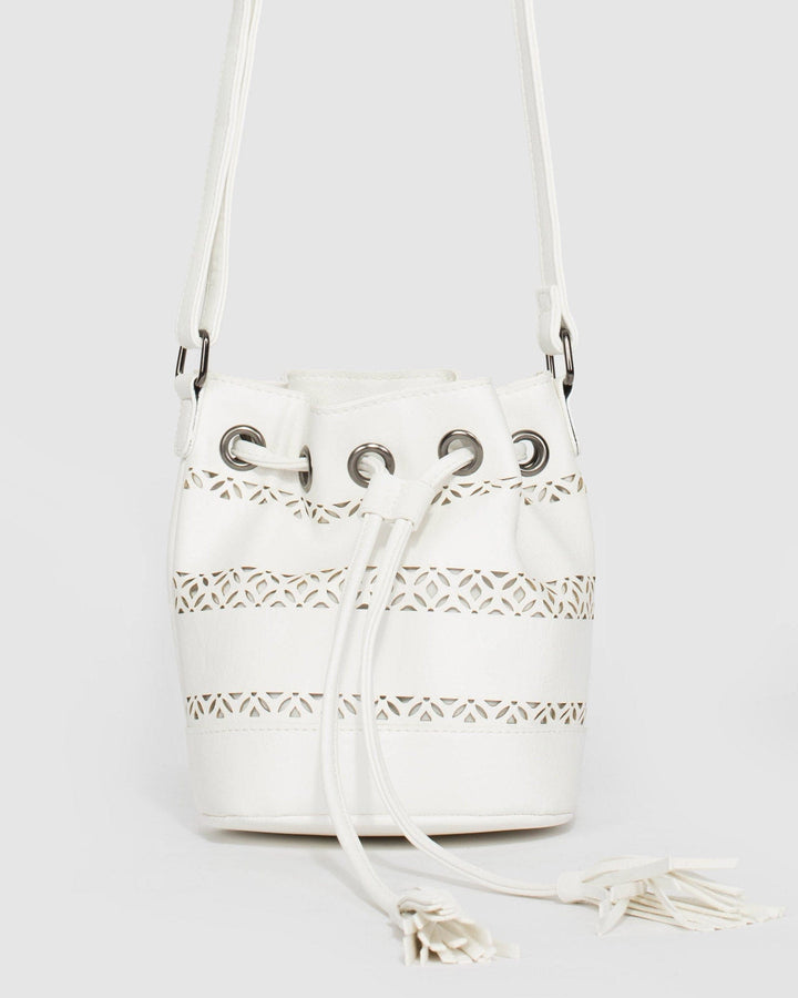 White Tali Bucket Bag | Bucket Bags
