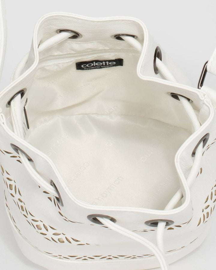 Colette by Colette Hayman White Tali Bucket Bag