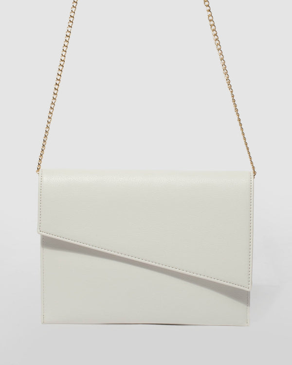 White Tanesha Clutch Bag | Clutch Bags