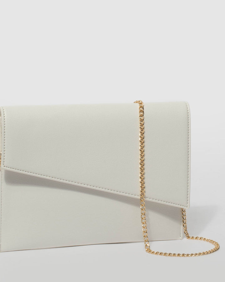 White Tanesha Clutch Bag | Clutch Bags