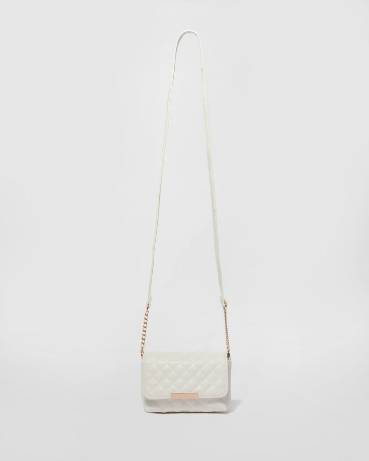White Tasha Quilt Crossbody Bag | Crossbody Bags