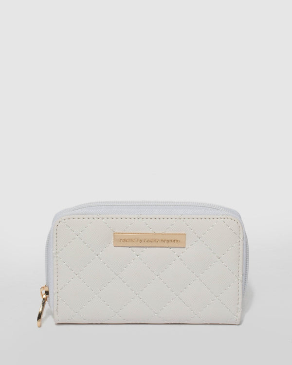 White Tasha Quilt Wallet | Wallets