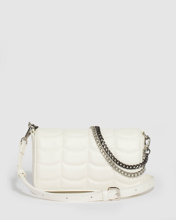 Colette by Colette Hayman White Vivica Quilt Crossbody Bag