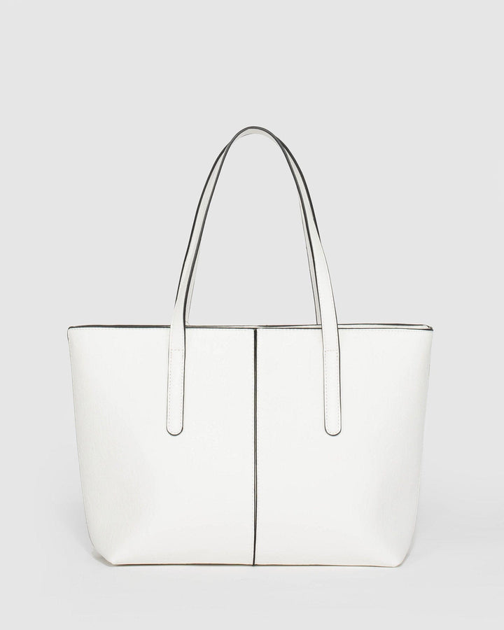 White Yesenia Tassel Tote Bag | Tote Bags