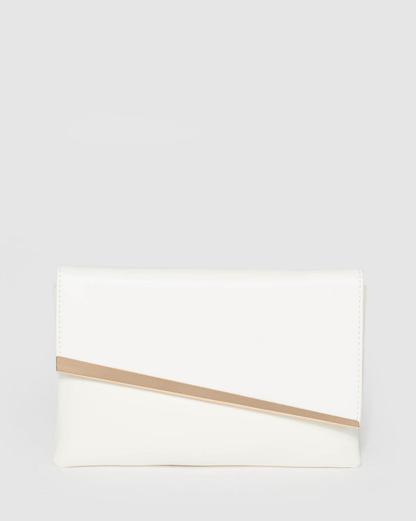 White Zaara Clutch Bag | Clutch Bags