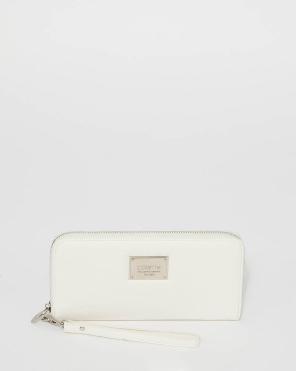 White Zoe Wristlet Wallet | Wallets
