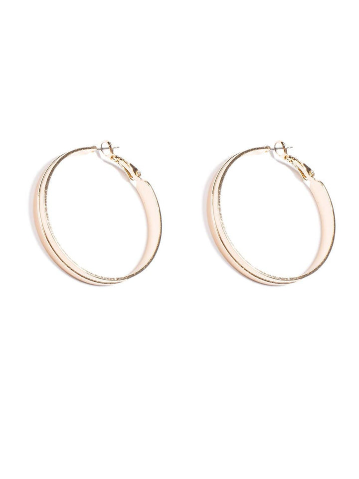 Wide Metal Hoop Earrings | Earrings