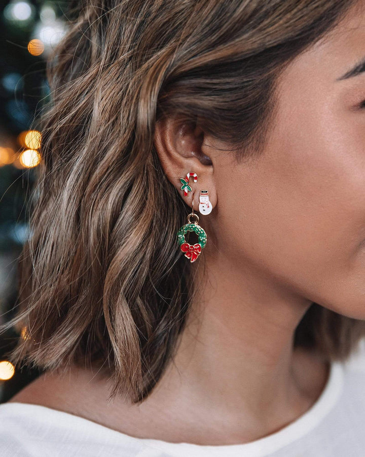 Wreath And Bow Drop Earrings | Earrings