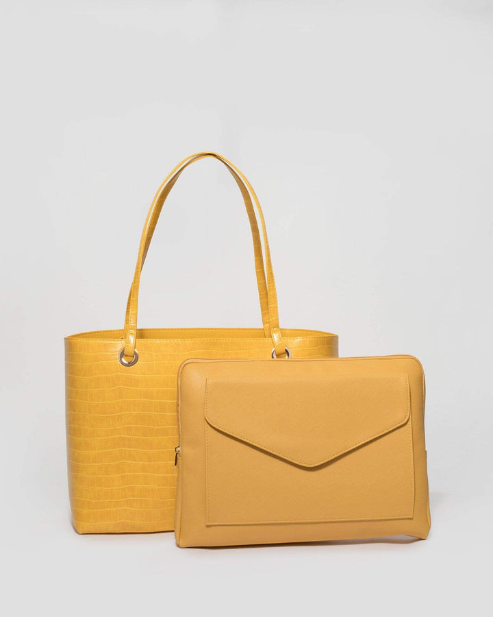 Yellow Anya Tote Bag | Tote Bags