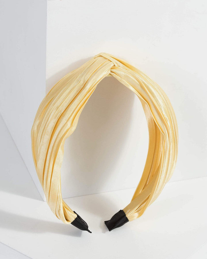 Yellow Knotted Detail Headband | Accessories