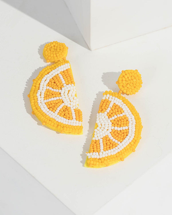 Yellow Lemon Slice Earrings | Earrings
