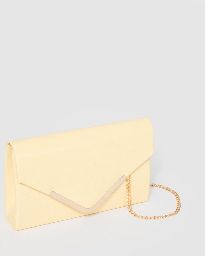 Colette by Colette Hayman Yellow Lila Envelope Clutch Bag