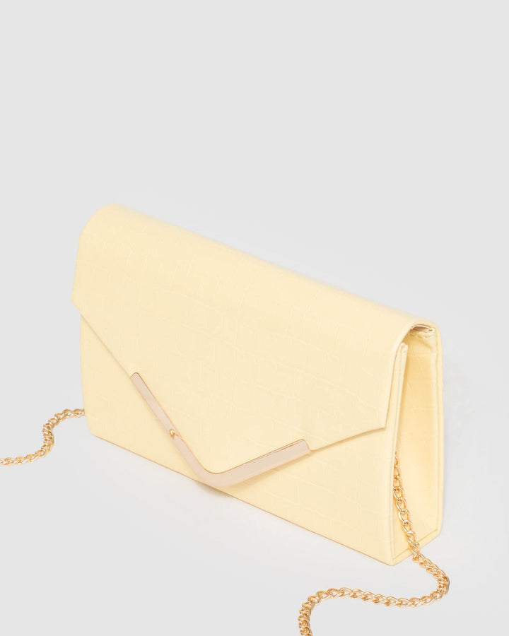 Colette by Colette Hayman Yellow Lila Envelope Clutch Bag