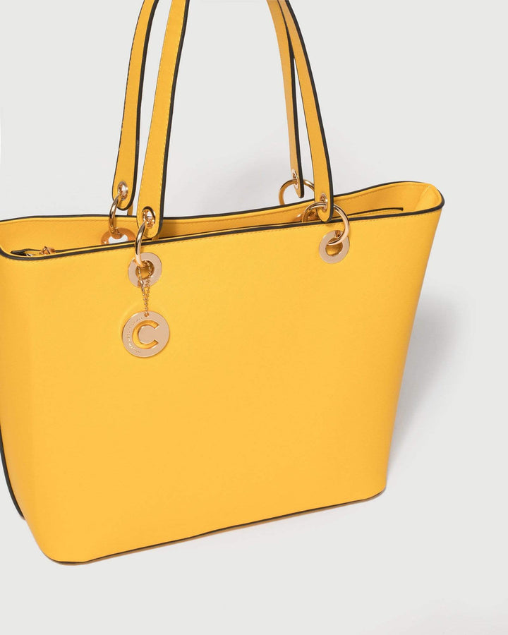 Yellow Maria Logo Tote Bag | Tote Bags
