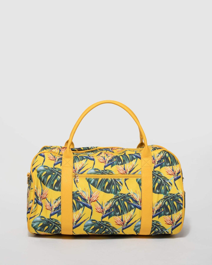 Yellow Print Workout Bag | Weekender Bags