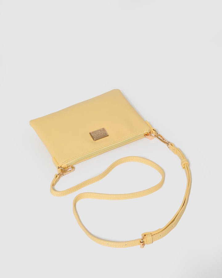 Colette by Colette Hayman Yellow Pu Strap Crossbody Bag