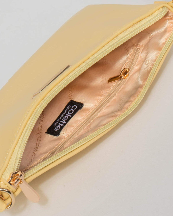Colette by Colette Hayman Yellow Pu Strap Crossbody Bag