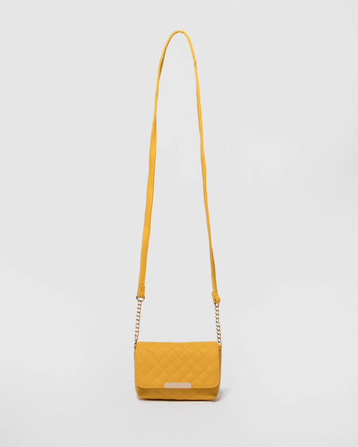 Yellow Tasha Quilt Crossbody Bag | Crossbody Bags