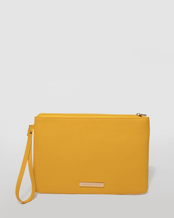 Yellow Tasha Wristlet Clutch Bag | Clutch Bags