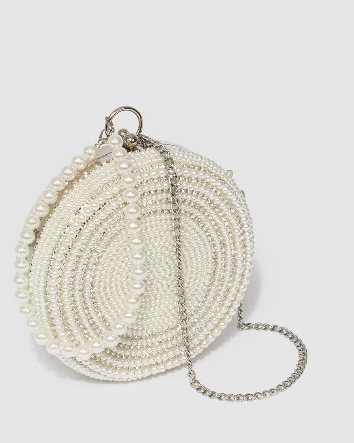 Colette by Colette Hayman Yuki Pearl Ivory Clutch Bag
